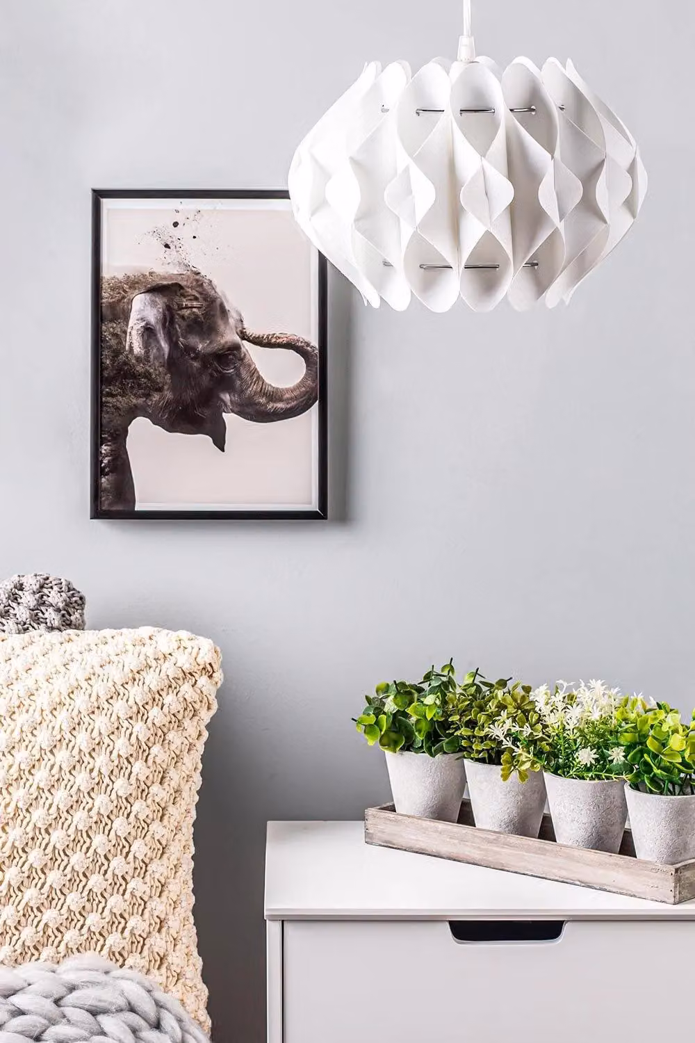 BHS Lighting Landon Easy Fit Fabric Light Shade, White, Diameter: 30 cm, Height: 21 cm – 2