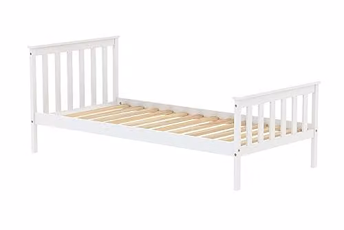 Birlea Oxford Single Solid Wood Bed in White, W/D/H: 90 x 190 cm – 2