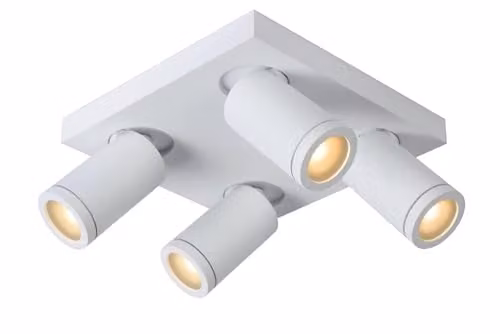 Lucide Taylor Dimmable Adjustable LED Ceiling Spotlight for Bathroom, White, GU10, IP44