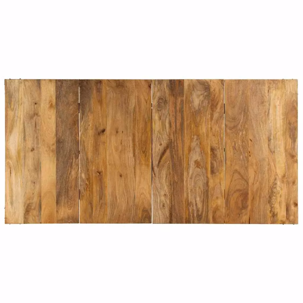 Berkfield Home Rectangular Solid Mango Wood Dining Table in Brown, W/D/H: 180 x 90 x 75 cm – 2