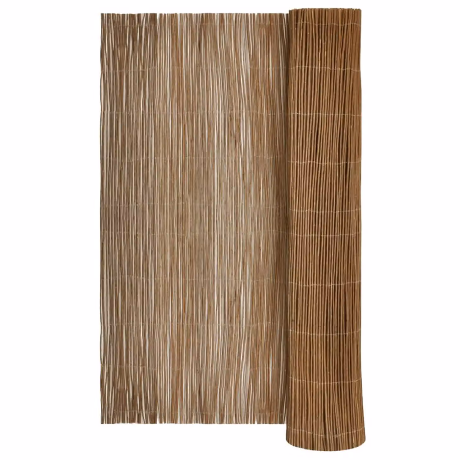 Berkfield Home Willow Woven Wood Fence Mat in Brown, W: 300 cm, H: 120 cm – 2