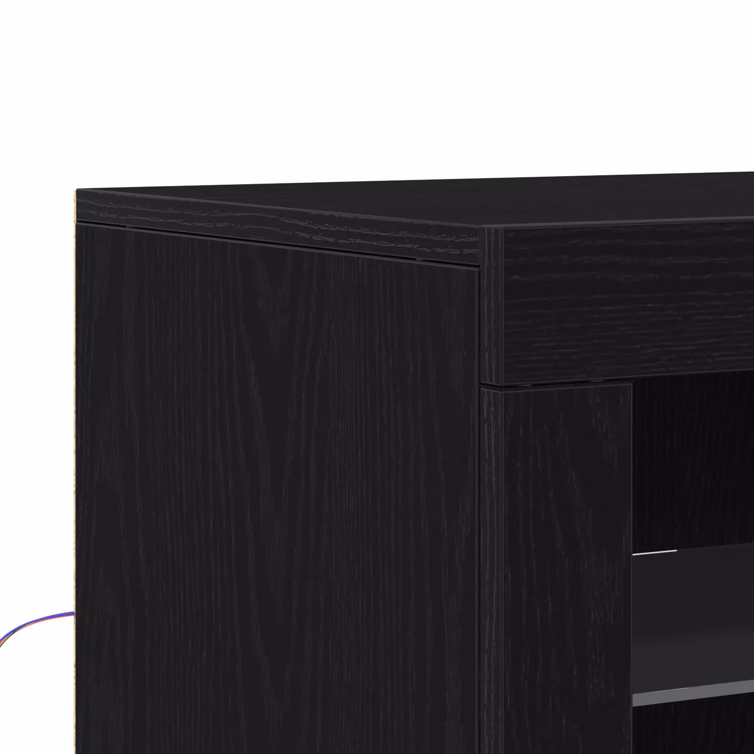 Berkfield Home Side Cabinets with Integrated LED Lights, Black Oak, Set of 2, W: 41 cm, D: 37 cm, H: 67 cm – 6