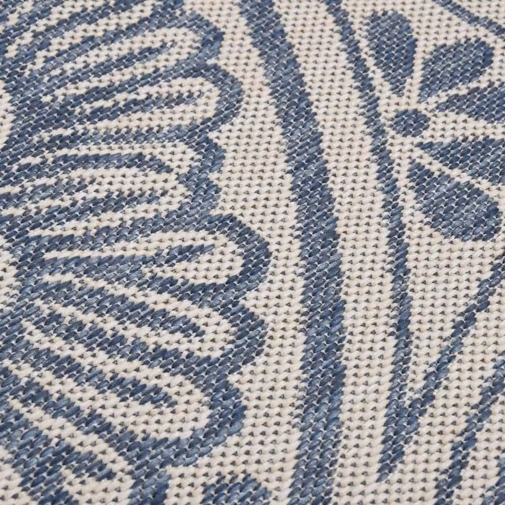 Berkfield Home Blue Patterned Outdoor Flatweave Rug, W: 200 cm, D: 280 cm – 4