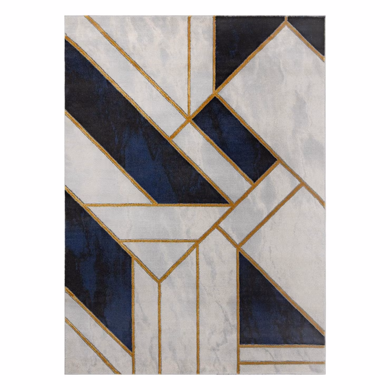RugsX Emerald Blue Geometric Rectangular Rug W: 80 cm, L: 150 cm – 4