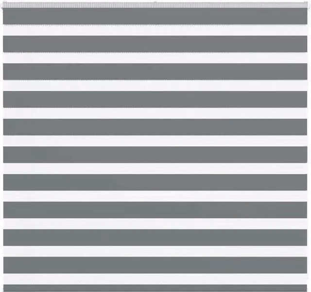 Berkfield Home Grey Polyester Day and Night Zebra Blind W: 160 cm, H: 100 cm – 1