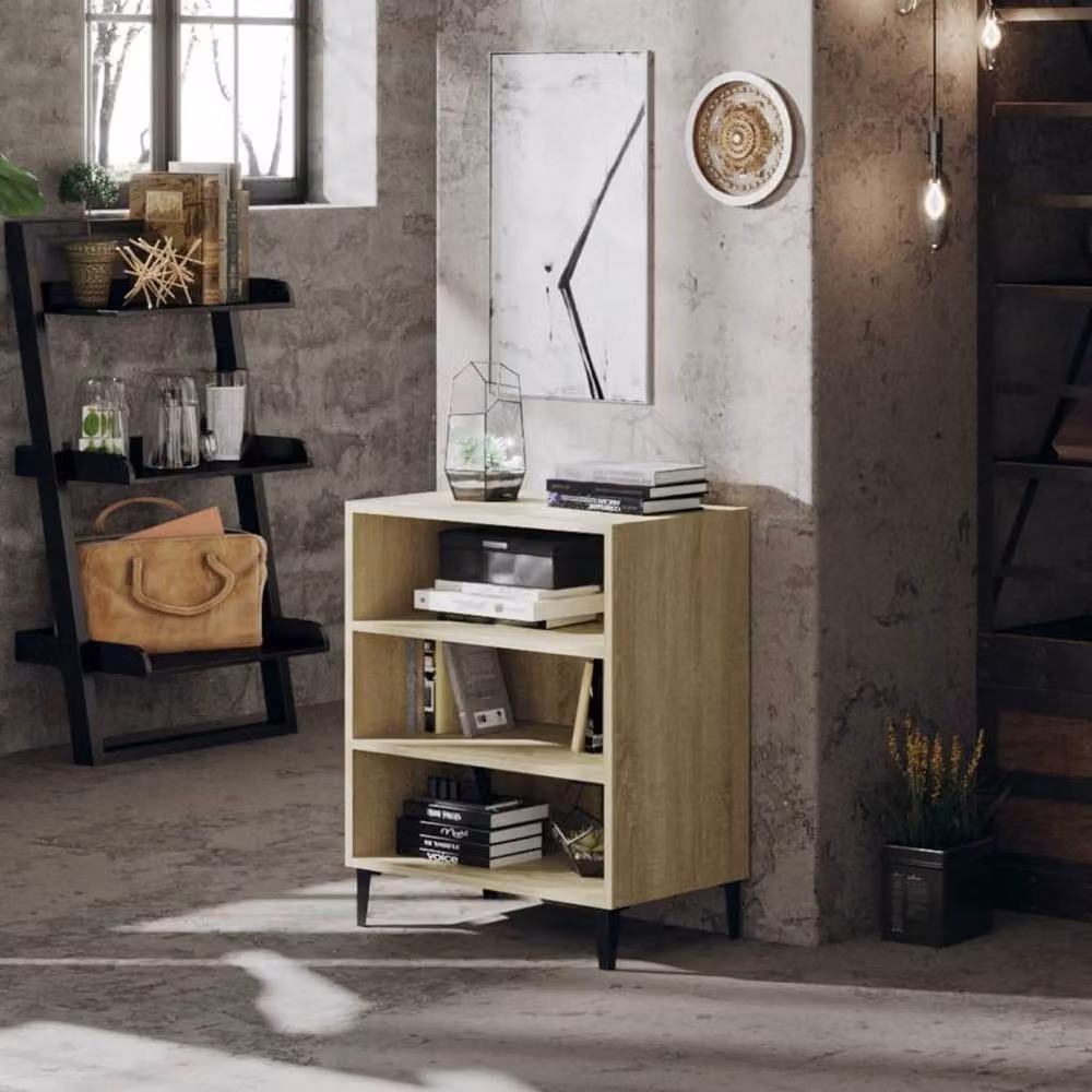 Berkfield Home Sonoma Oak Sideboard in Beige, W/D/H: 57 x 35 x 70 cm – 2