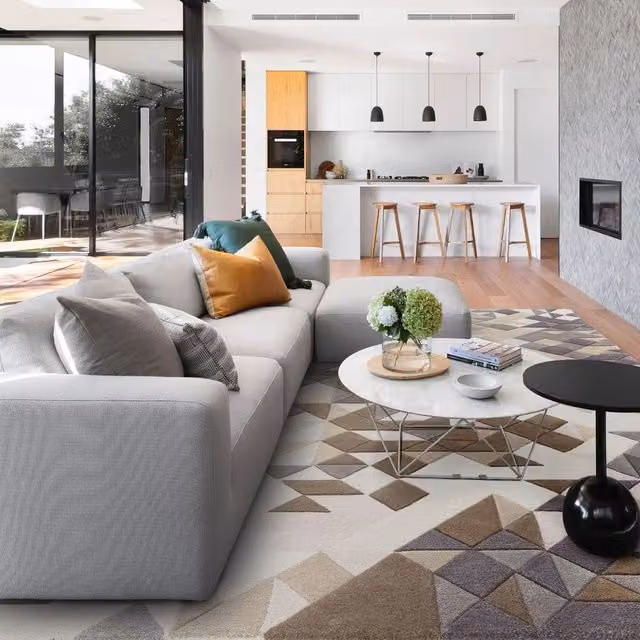 The Rug Shop UK Multi Modern Geometric Handmade Area Rug, Multicolour, W: 160 cm, L: 230 cm