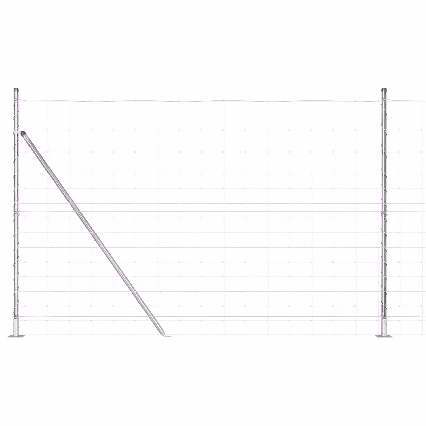 Berkfield Home Field Fence Galvanised Steel in Silver, H: 160 cm x W: 25 m – 2