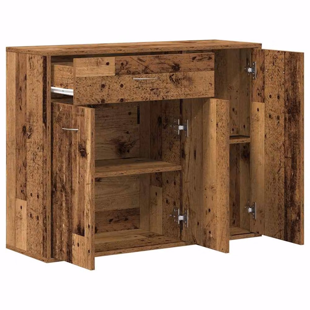 Berkfield Home Old Wood Sideboard in Brown, W/D/H: 88 x 30 x 70 cm – 3