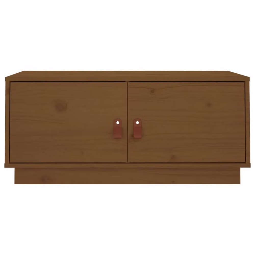 Berkfield Home Beautiful Coffee Table in Honey Brown Solid Pine, W/D/H: 80 x 50 x 35 cm – 2