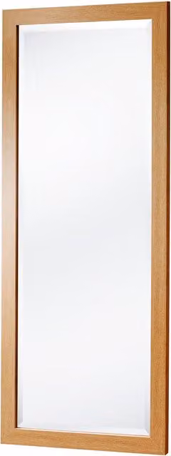 Yearn Slim Framed Full Length Bevelled Mirror in Brown