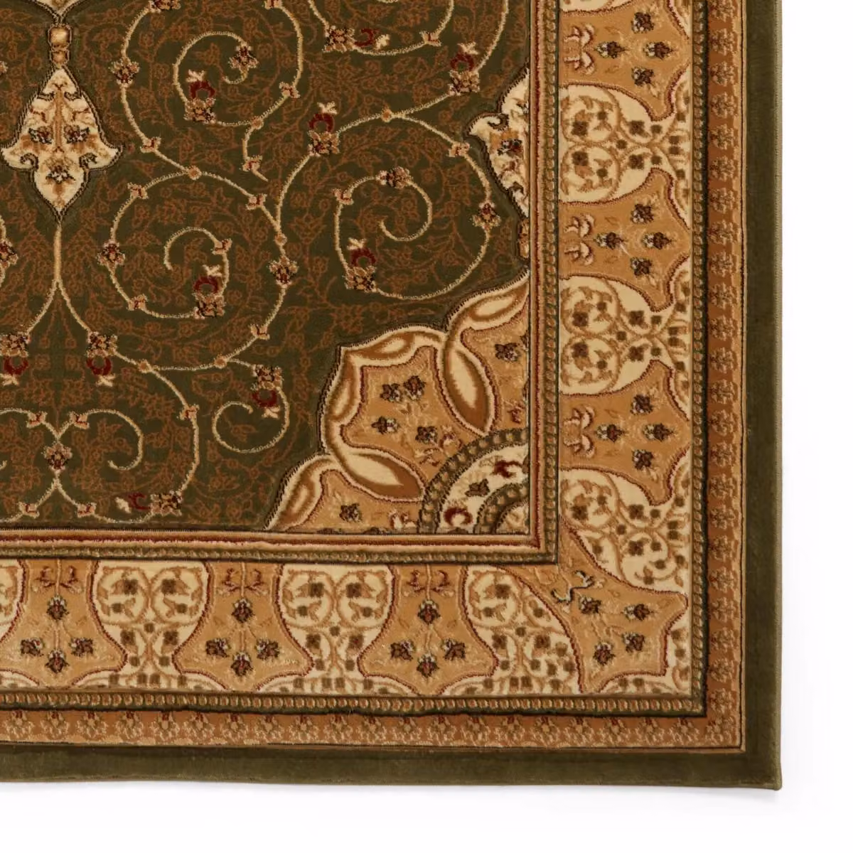The Rug Shop UK Traditional Floral Stain-Resistant Area Rug in Green, W: 200 cm, D: 290 cm – 4