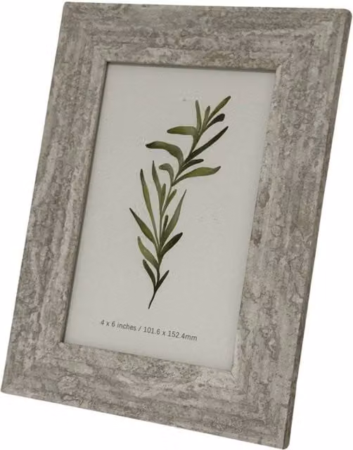 KDMD Kust Driftwood Texture Single Rectangular Tabletop Photo Frame in Grey, 10 x 15 cm – 1