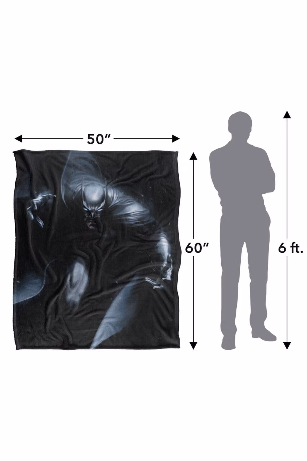 LOGOVISION Batman Dark Highlight Super Soft Silky Touch Fleece Throw Blanket, Black and Multicolour, W: 91.44 cm x L: 147 cm – 7