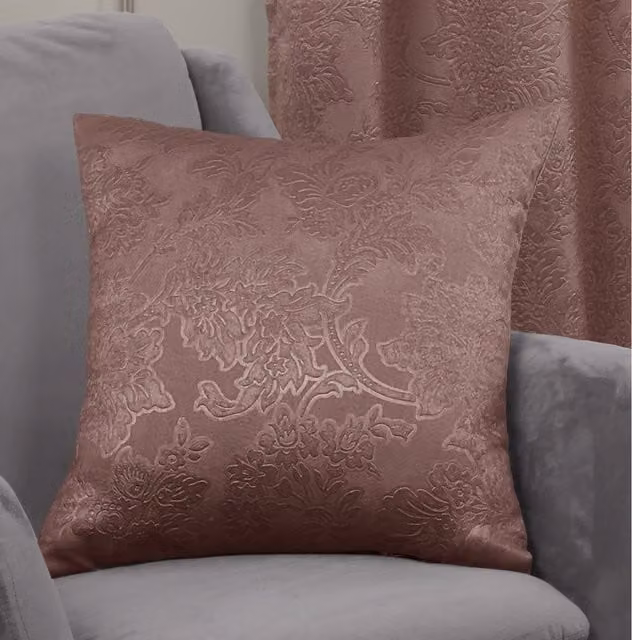 NewEdgeBlinds Classic Square Floral Cushion Cover in Pink and Yellow