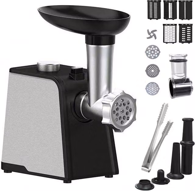 Ventryn 4-in-1 Electric Meat Grinder, Sausage and Kibbe Maker in Silver – 1