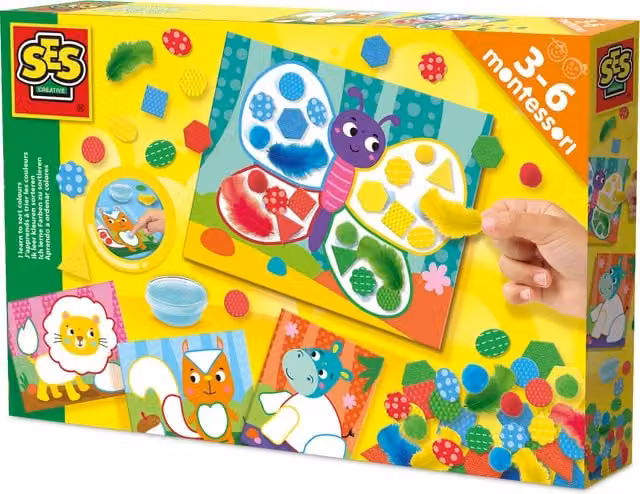 SES Creative Montessori Shape Sorter Sensory and Cognitive Toy in White and Multicolour