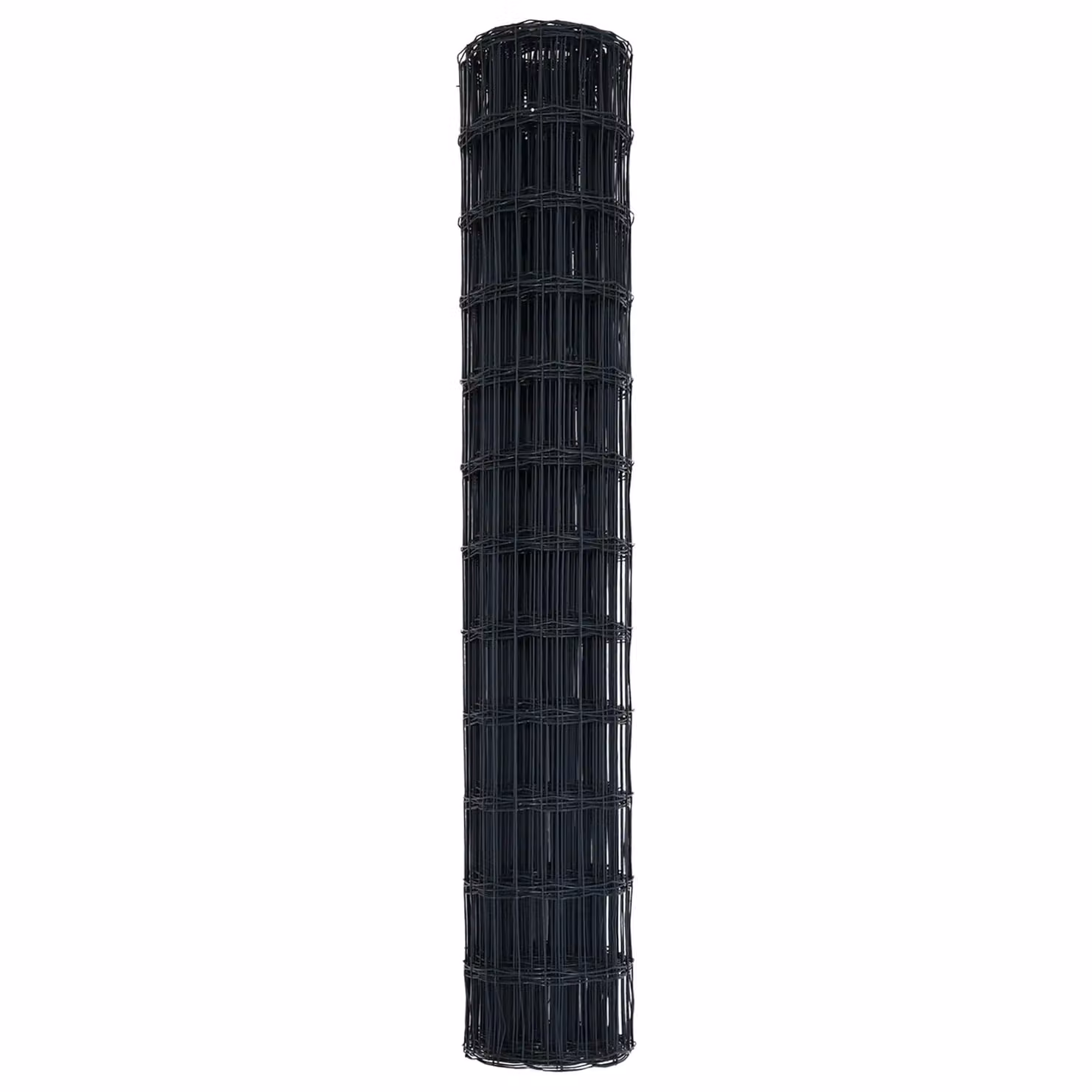 Berkfield Home Euro Fence Grey PVC-Coated Steel Rectangular Fence, W: 10 m, H: 1 m – 4