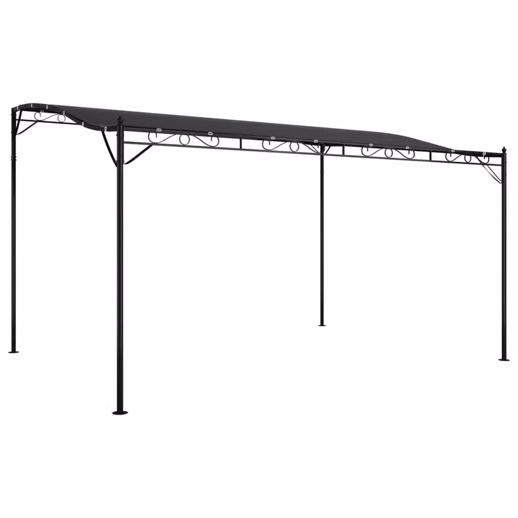 Berkfield Home Anthracite Canopy with Black Steel Frame, W: 4 m, D: 3 m – 2