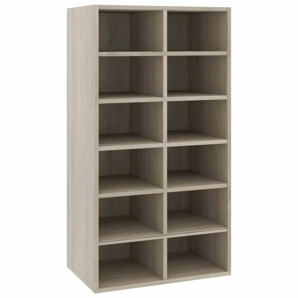 Berkfield Home Shoe Rack in Sonoma Oak, Brown, W/D/H: 54 x 34 x 100.5 cm – 2