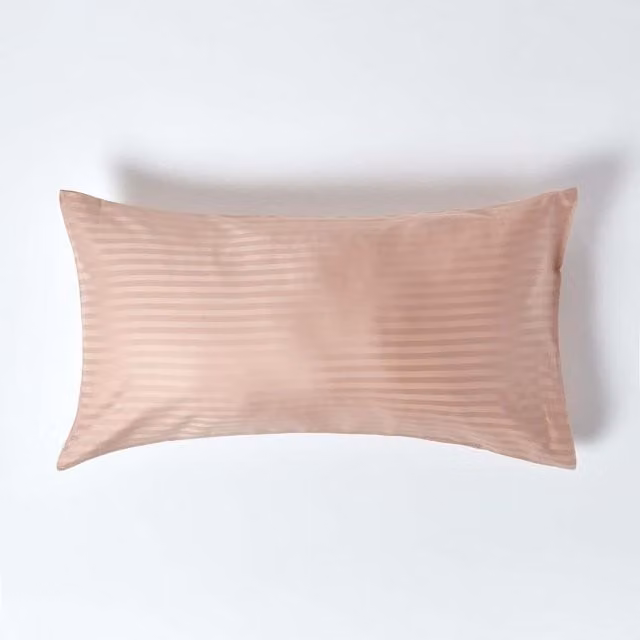 Homescapes 330 Thread Count Egyptian Cotton Percale Housewife Pillowcase in Beige