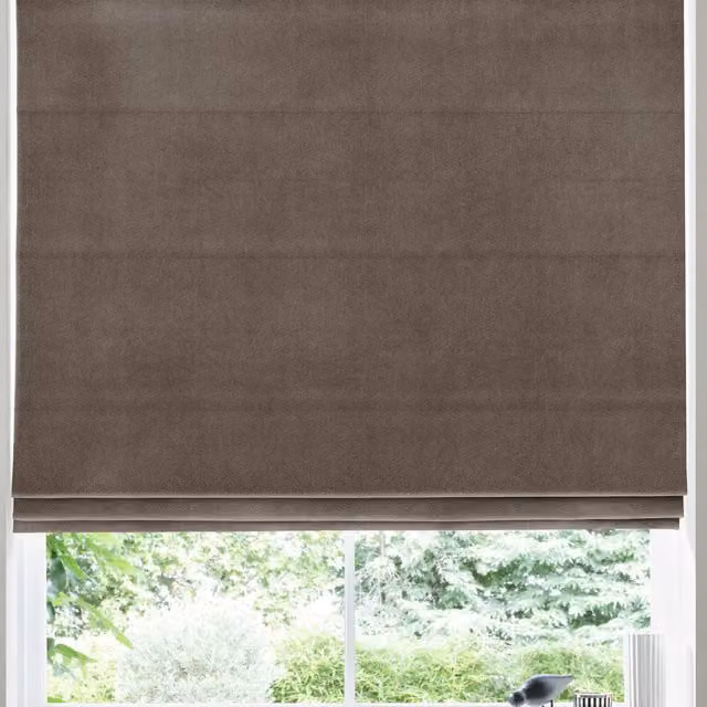 Terrys Florence Velvet Made to Measure Roman Blind in Brown