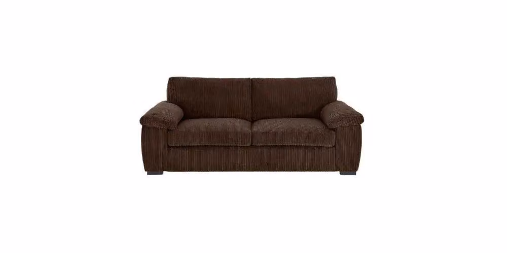LUXURY LIFE Amalfi Collingdale Jumbo Cord Fabric Sofa Set in Chocolate Brown – 2