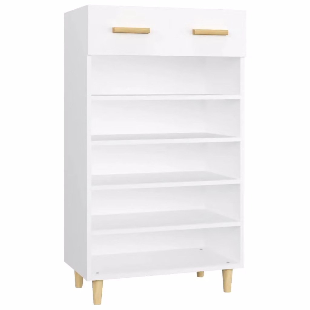 Berkfield Home White Scandinavian Shoe Cabinet with Doors and Drawers W/D/H: 60 x 35 x 105 cm – 2