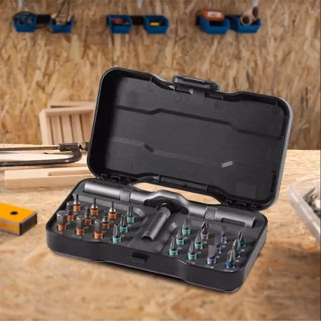 Kelvenix 25-Piece Magnetic Precision Multi Bit Screwdriver Set in Black