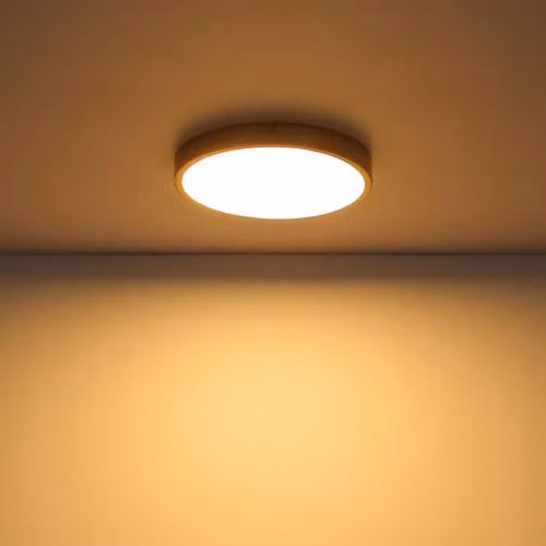 Globo Lighting Modern LED Ring Ceiling Light in Brass-Coloured Metal and Plastic, Warm White, D 45 cm – 6