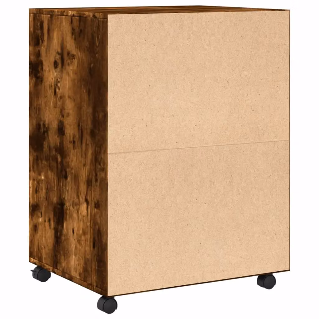 Berkfield Home Rolling Cabinet in Smoked Oak Brown, W/D/H: 60 x 48 x 81 cm – 5