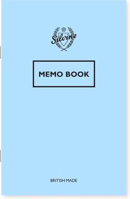 Silvine A6 Pastel Memo Notebook in Multicolour and Blue Softcover