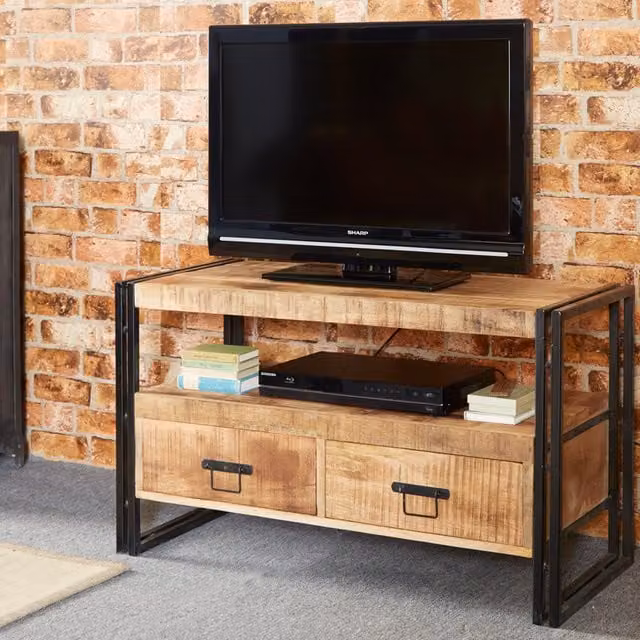 IH Design Modern Wood Media Cabinet in Black or Brown