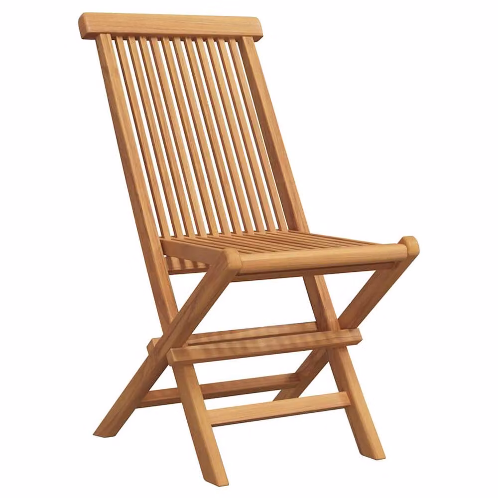 Berkfield Home 3 Piece Folding Garden Bistro Set in Beige Solid Acacia Wood – 3