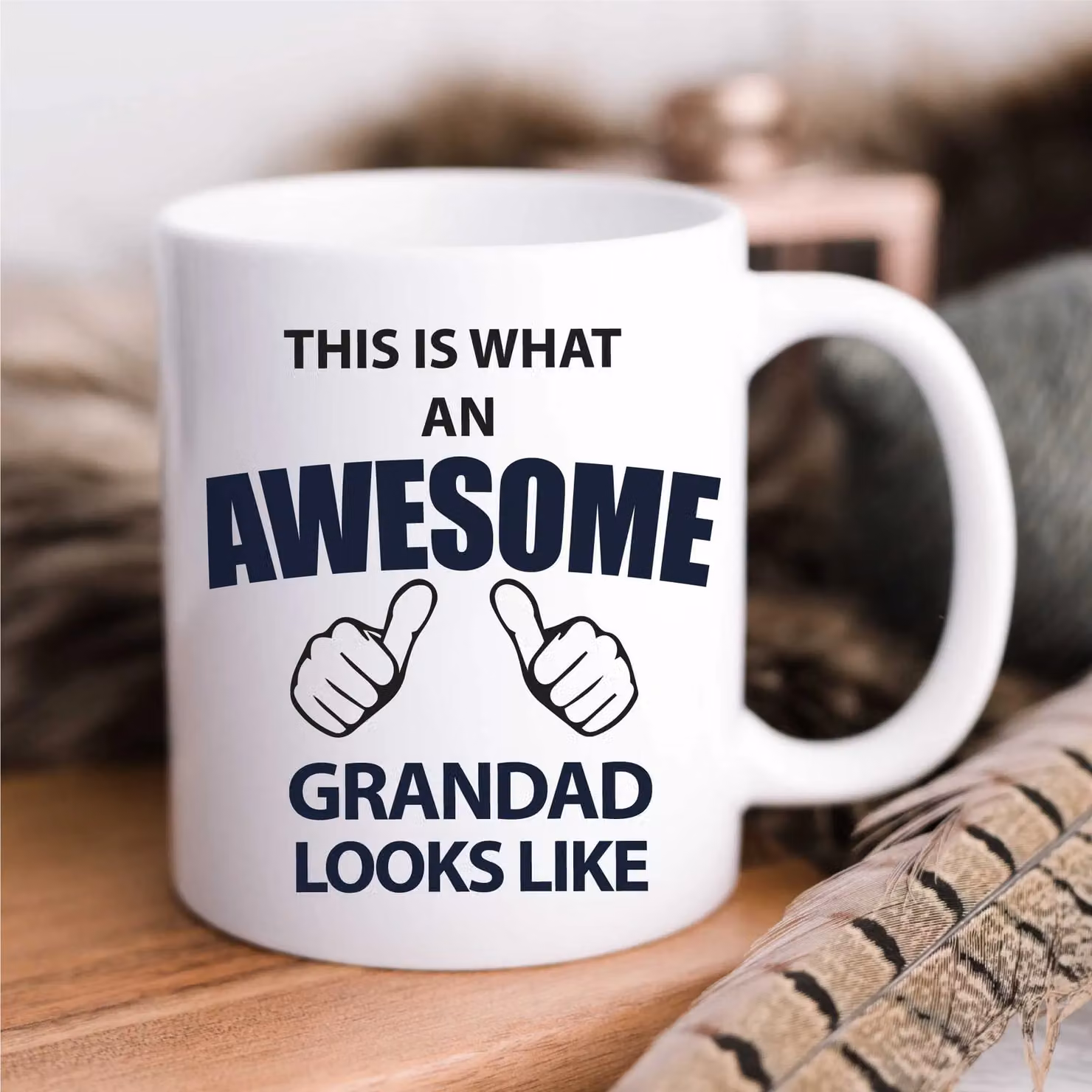 60 Second Makeover This Is What An Awesome Grandad Looks Like Ceramic Mug in White – 2