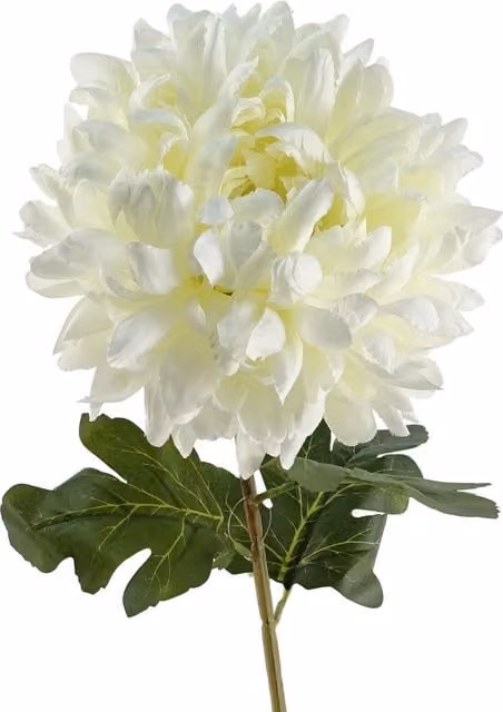 Leaf Design White Artificial Chrysanthemum Stem Flowers, Height: 75 cm