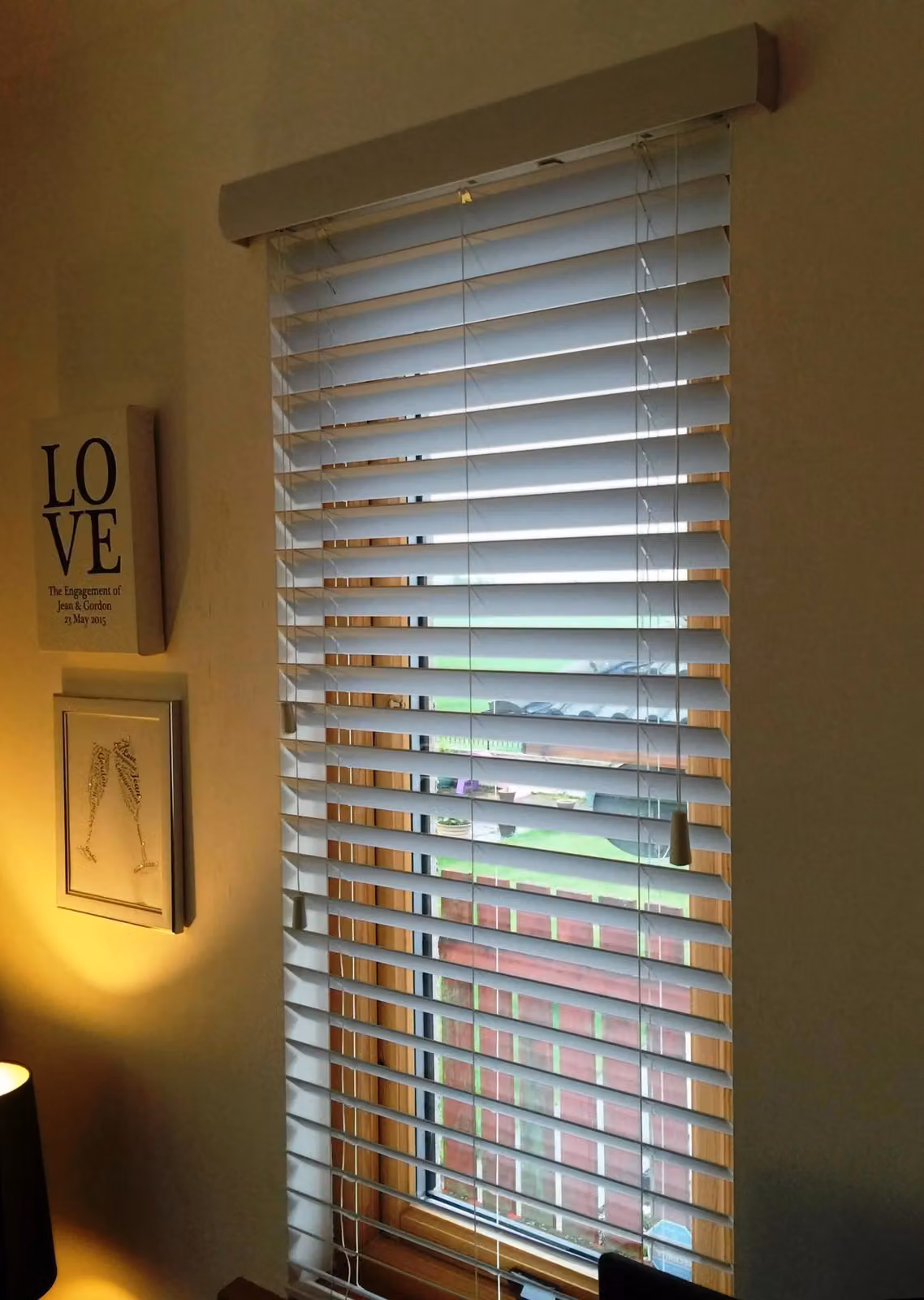 Furnished Venetian Faux Wood Window Blinds with 50mm Slats in Grey, Width: 45 cm, Drop: 150 cm – 2