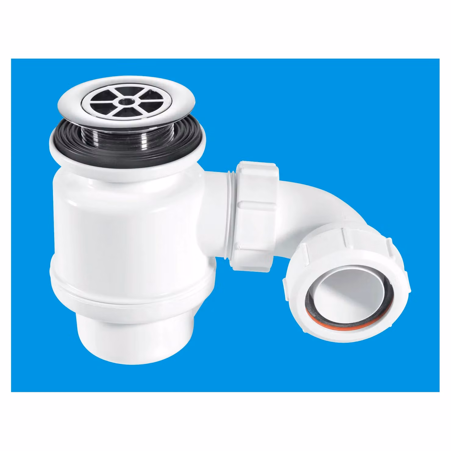 McAlpine STW4-R 50mm White Plastic Water Seal Resealing Shower Trap with 1.5 inch Multifit Outlet – 2