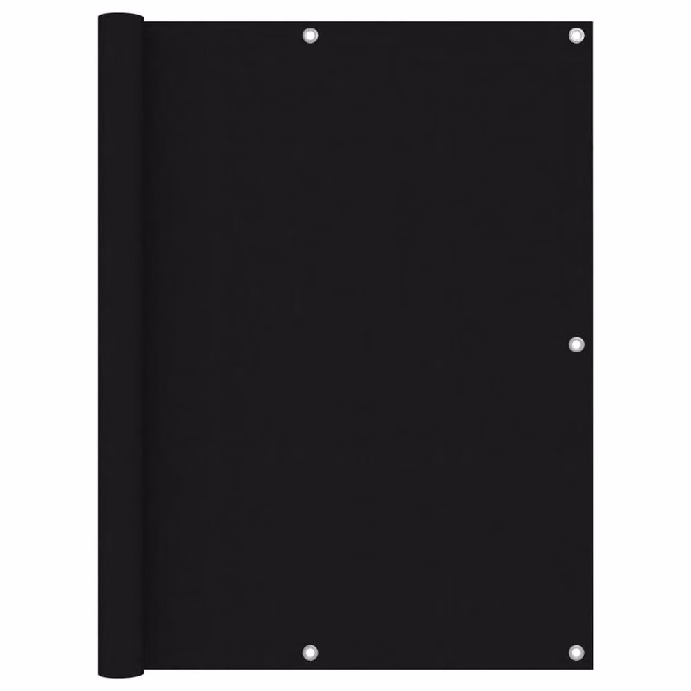 Berkfield Home Opaque Black Balcony Cover, W: 600 cm, H: 120 cm – 2