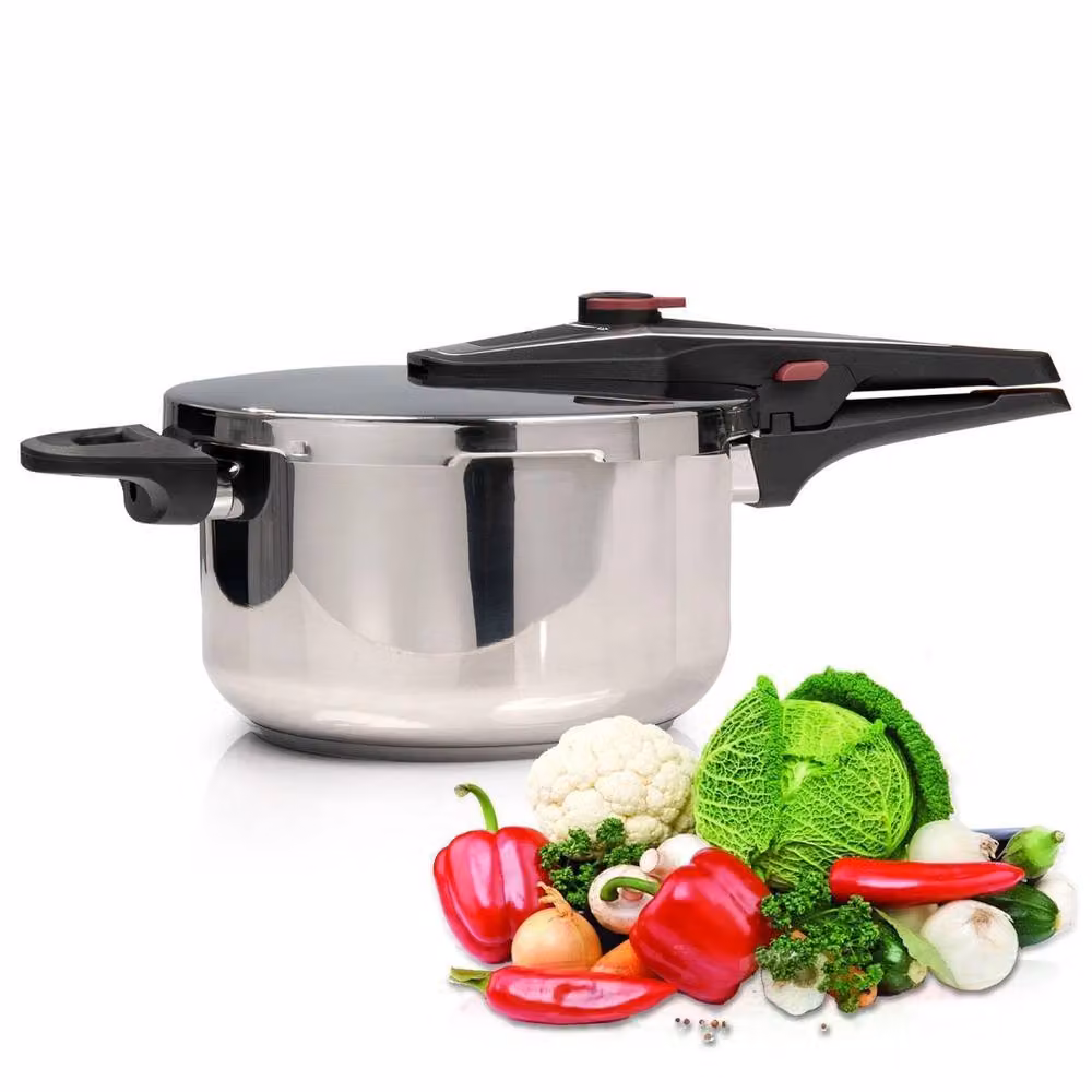 SPETLEK 4 Litre Dual Handle Stainless Steel Pressure Cooker in Silver – 5