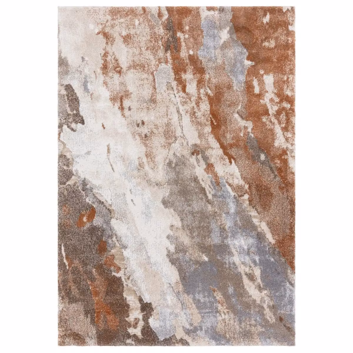 The Rug Shop UK Brown Modern Abstract Polypropylene Easy Care Area Rug W: 200 cm, L: 290 cm – 3