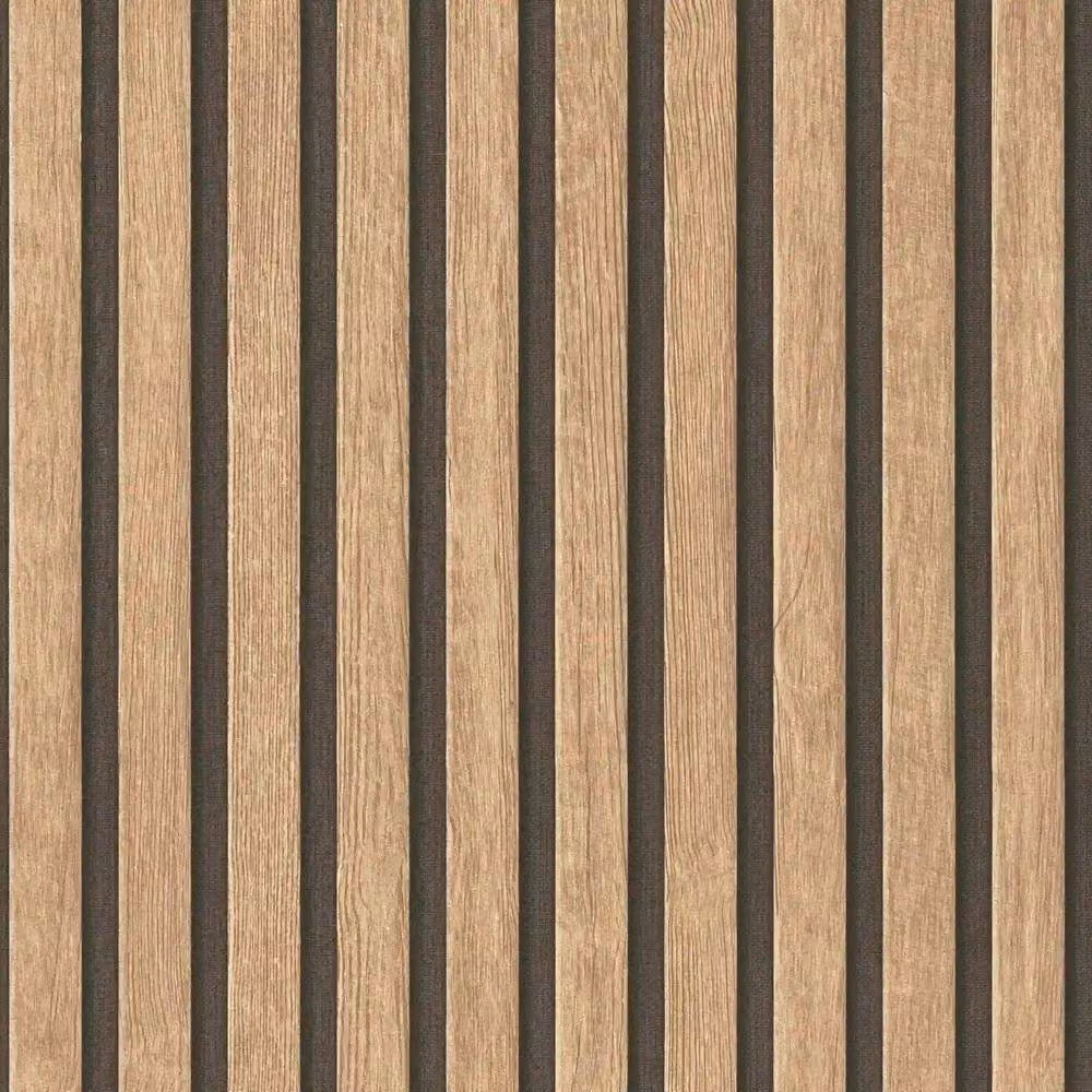 A.S. Création Brown Wood Look Striped Non-Woven Wallpaper Roll – 2