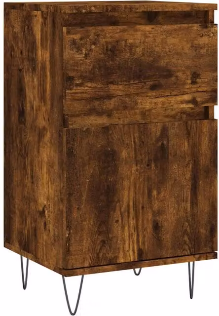 Berkfield Home Smoked Oak Sideboard in Brown, W/D/H: 40 x 35 x 70 cm – 1