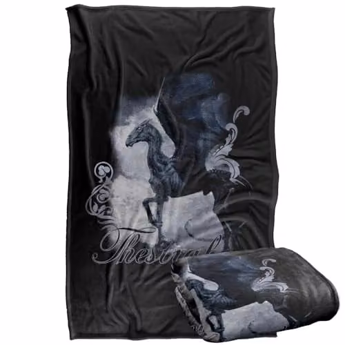 LOGOVISION Harry Potter Thestral Painting Super Soft Fleece Throw Blanket, Multicolour, W: 91.44 cm, L: 147 cm – 1