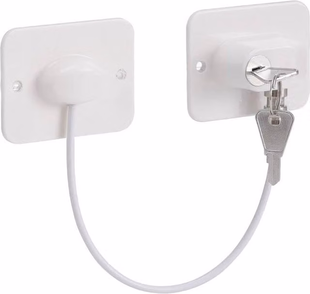 PAWNORA 5-Piece White Window and Door Cable Restrictor Set