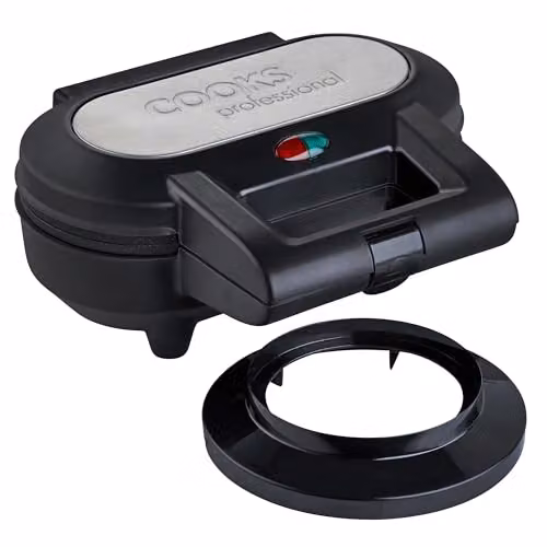 Cooks Professional Deep Fill Pie Maker with Crimping Edge, Spatula and Cutter, 2-Pie Capacity, Black – 7