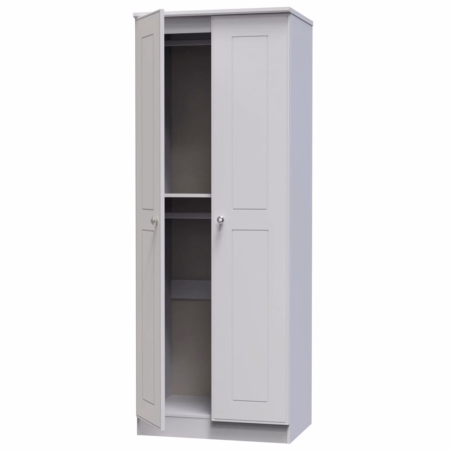 2 U Albert Tall Double Hanging Wardrobe in Grey, Ready Assembled – 2