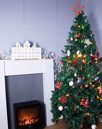 Netagon White Wooden Christmas Advent Calendar with 24 Drawers, W/D/H: 27.5 x 43 x 6.5 cm – 4