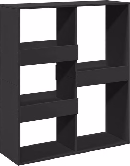 Berkfield Home Black Straight Room Divider with Media Compartments, W/D/H: 100 x 33 x 115 cm – 1