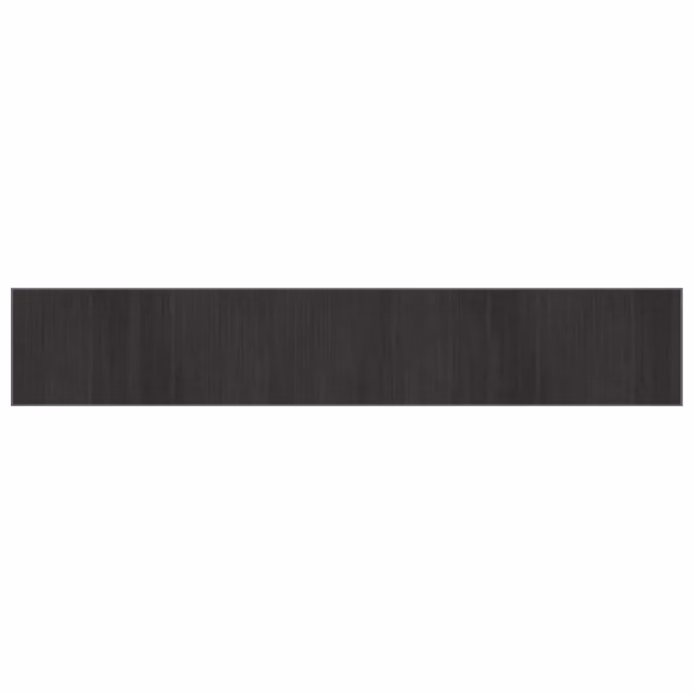 Berkfield Home Rectangular Bamboo Rug in Grey, W/D/H: 70 x 400 cm